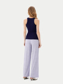 Geripptes Baumwoll-Seiden-Kaschmir-Top| GOBI Cashmere #ai-image