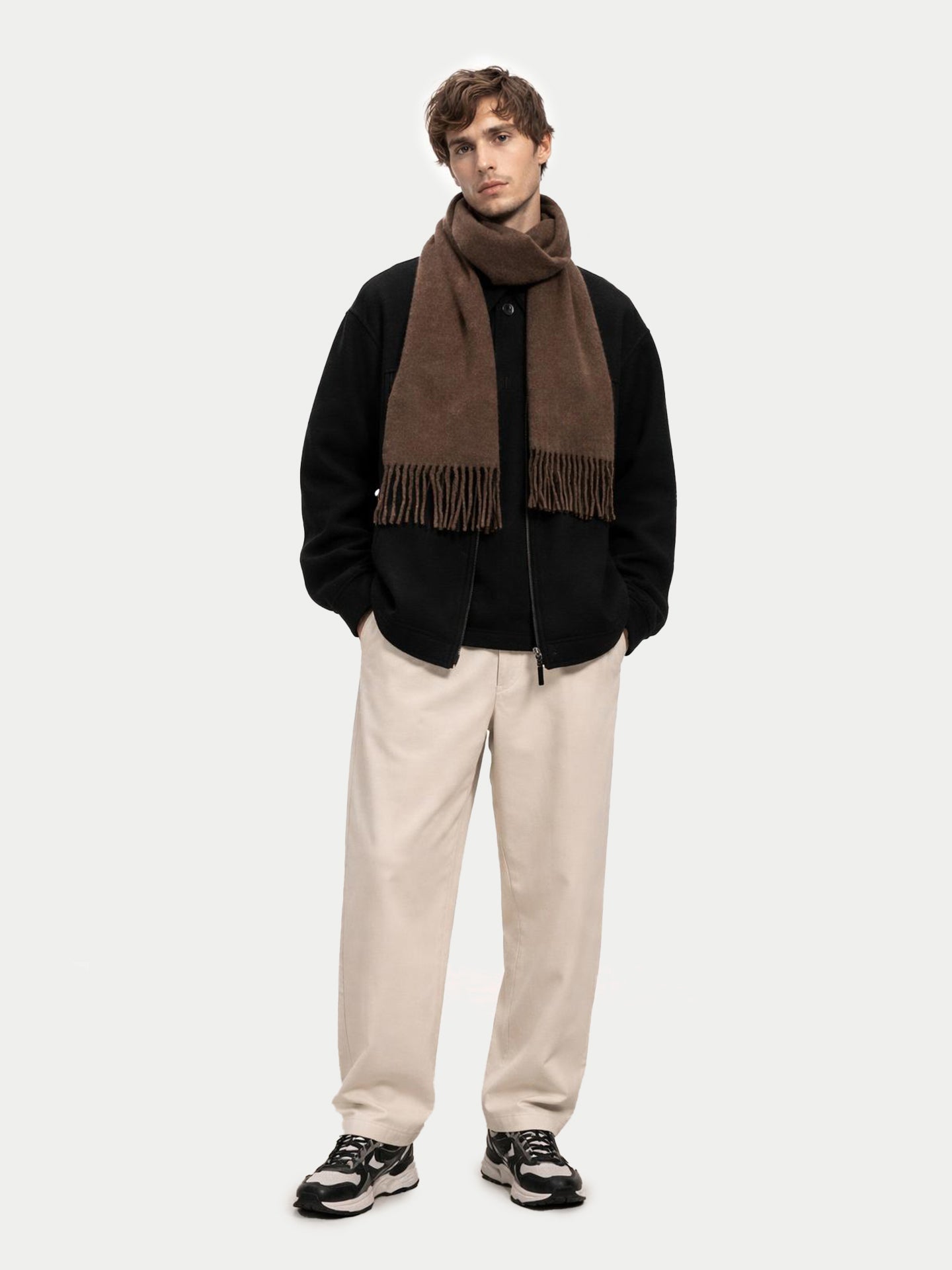 Kaschmirschal mit Fransen