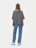 Kaschmir-Poncho mit U-Boot-Ausschnitt