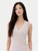 Kaschmir-Baumwollweste Lavendelfrost | GOBI Cashmere #color_lavendelfrost