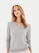 Mongolischer Kaschmir-V-Ausschnitt-Pullover | GOBI Cashmere