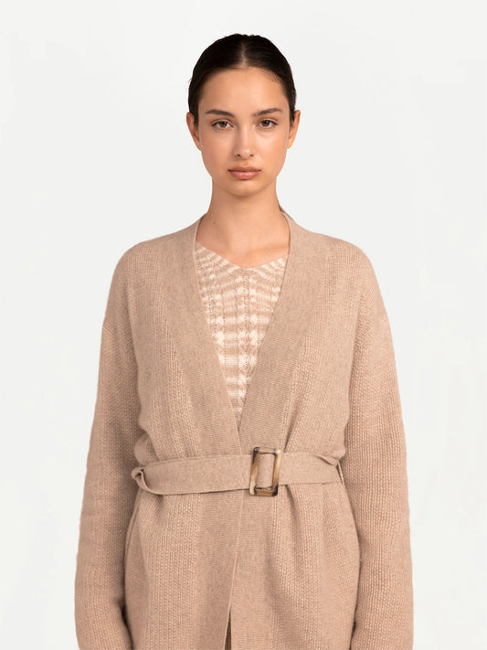 Kaschmir-Cardigan mit Gürtel