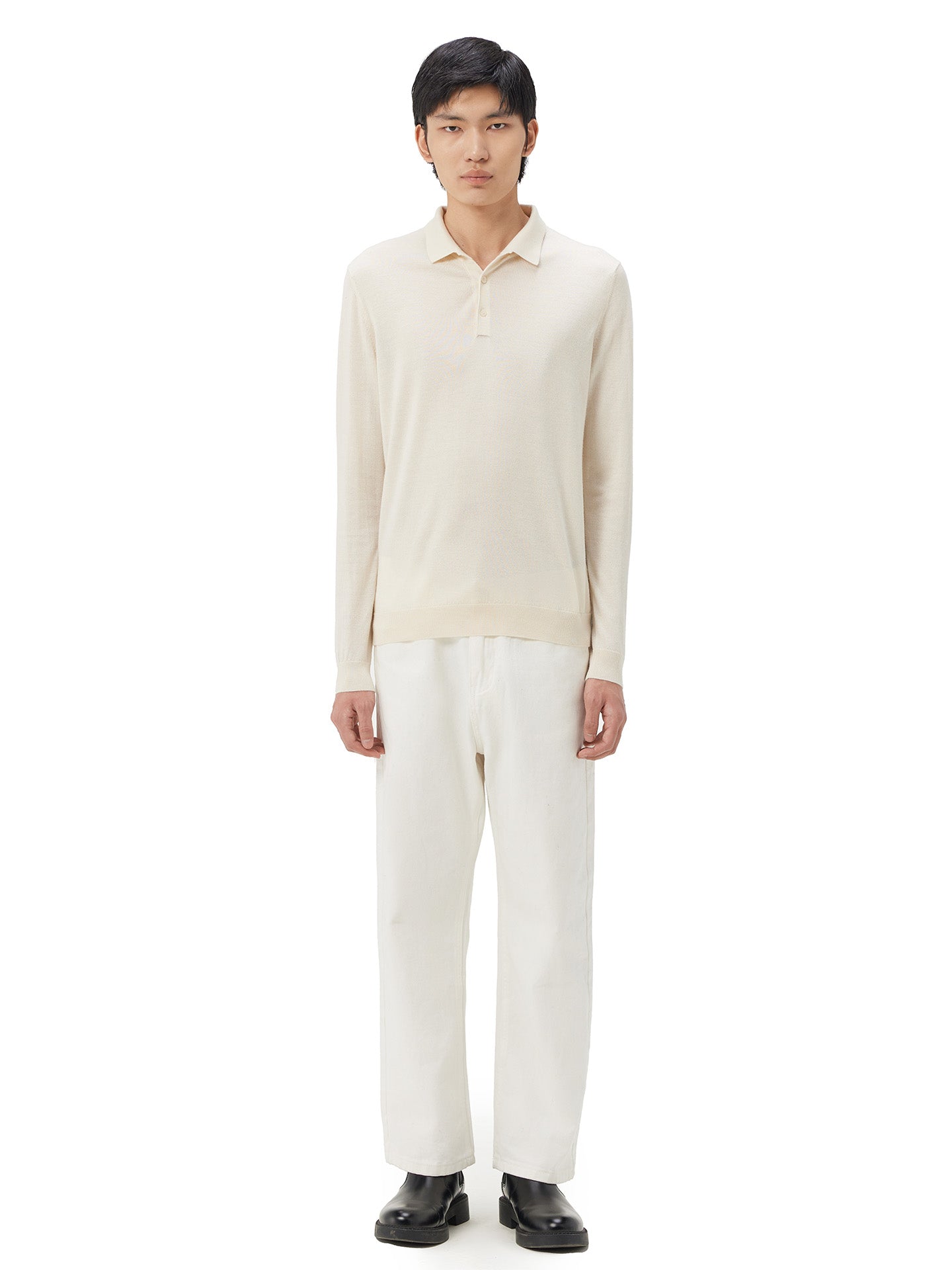 Herren Polohemd aus Kaschmir-Seide