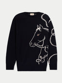 Herren Kaschmirpullover mit Pferdemotiv | GOBI Cashmere