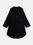 Kaschmirponcho mit Knopfleiste