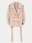Kaschmir Peacoat im Trench-Stil Taupe - Gobi Cashmere
