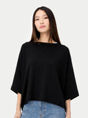 Timeless Kaschmir-Poncho mit Bootsausschnitt