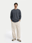 Herren R-Ausschnitt Pullover Plum Kitten | GOBI Cashmere