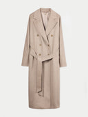 Damen Doppelt-Reihiger Kaschmirmantel Taupe - Gobi Cashmere