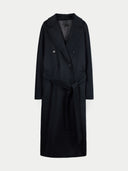 Damen Doppelt-Reihiger Kaschmirmantel Schwarz - Gobi Cashmere