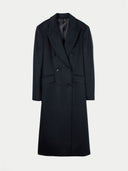 Doppelt-Reihiger Langer Mantel Schwarz - Gobi Cashmere