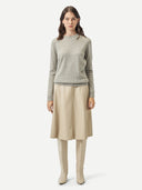 Basic R-Ausschnitt Kaschmirpullover DäMmerung Blau - Gobi Cashmere