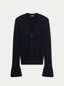 Kaschmir Strickjacke mit V-Ausschnitt schwarz - Gobi Cashmere