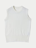 Whisper White Ärmelloses Seidenmix-Stricktop | GOBI Cashmere