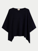Timeless Kaschmir-Poncho mit Bootsausschnitt