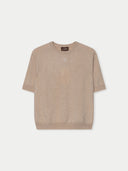 Kaschmir-Pullover mit kurzen Ärmeln Beige - Gobi Cashmere