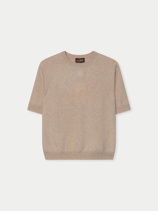 Kaschmir-Pullover mit kurzen Ärmeln