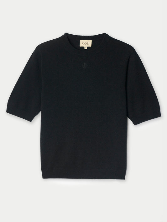 Kaschmir-Pullover mit kurzen Ärmeln