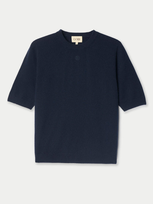Kaschmir-Pullover mit kurzen Ärmeln