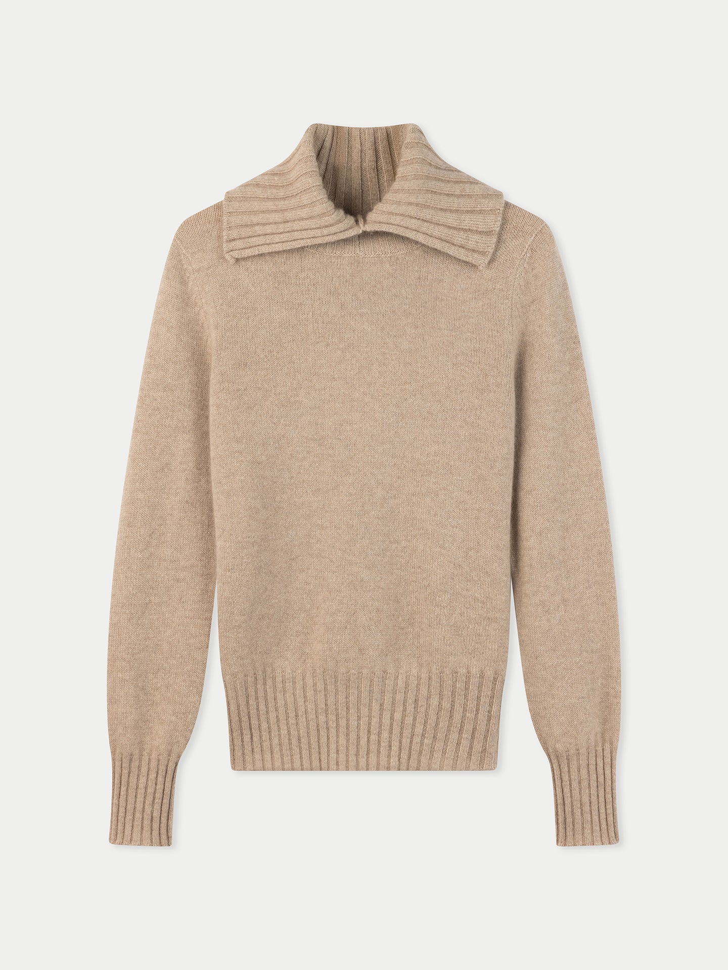 Kaschmir-Pullover mit Umklapp-Rollkragen