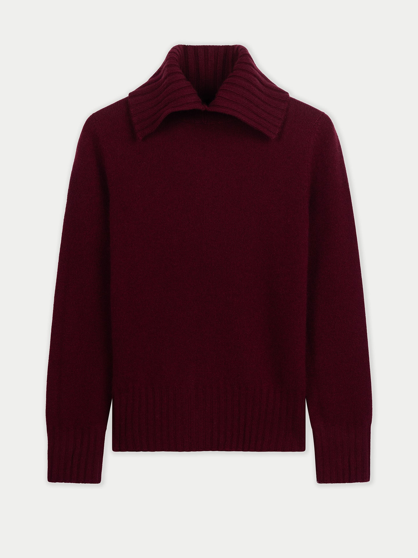 Kaschmir-Pullover mit Umklapp-Rollkragen