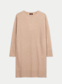 Strickkleid mit Rundhalsausschnitt Beige - Gobi Cashmere