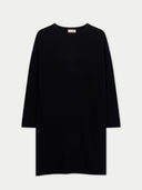 Strickkleid mit Rundhalsausschnitt Schwarz - Gobi Cashmere