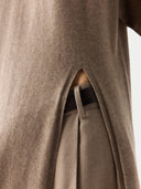 Kaschmir-Maxikleid Mit Seitenschlitz Taupe - Gobi Cashmere