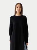 Kaschmir-Maxikleid Mit Seitenschlitz Schwarz - Gobi Cashmere