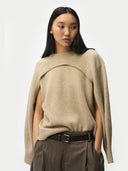 Kaschmir-Rundhals-Twinset Warmes Gray - Gobi Cashmere