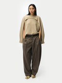 Kaschmir-Rundhals-Twinset Warmes Gray - Gobi Cashmere