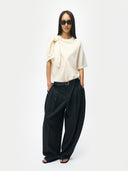 Kaschmir-T-Shirt mit Schleifendetail Weiß - Gobi Cashmere