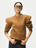 Kaschmir-Pullover mit skulpturalen Schultern Kamel - Gobi Cashmere #color_kamel