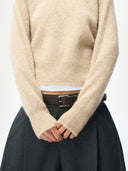 Kaschmir-Pullover mit Doppellkragen Warmes Gray - Gobi Cashmere #color_warmes-gray