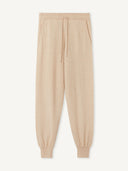 Damen Kaschmir Jogginghose Mit Bündchen Beige - Gobi Cashmere