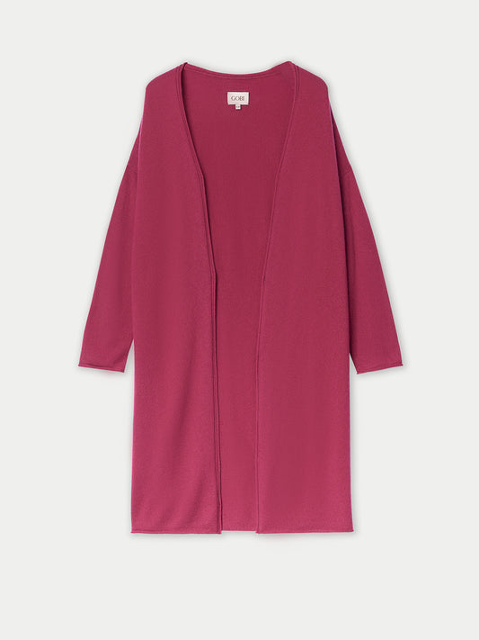 Kaschmir Strickjacke mit offenem Vorderteil