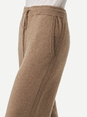 Damen Kaschmir Gerade Jogginghose Taupe - Gobi Cashmere
