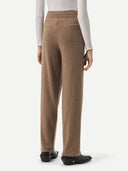 Damen Kaschmir Gerade Jogginghose Taupe - Gobi Cashmere