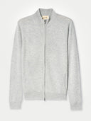 Basic Kaschmirstrickjacke mit Reißverschluss