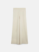 Damen Hose mit weitem Bein aus Kaschmir Off-White | GOBI DE