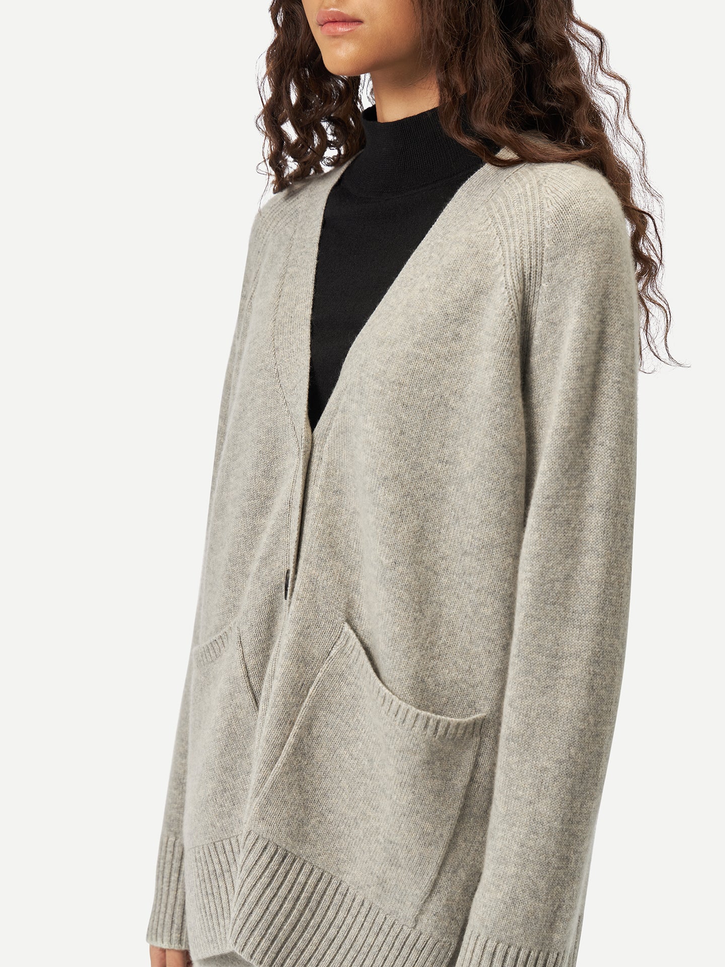 Women's Relaxed-Fit Cashmere Cardigan Dawn Blue - Gobi Cashmere
