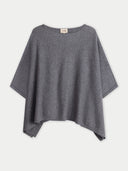 Kaschmir-Poncho mit U-Boot-Ausschnitt