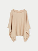 Kaschmir-Poncho mit U-Boot-Ausschnitt