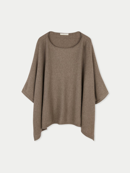 Kaschmir-Poncho mit U-Boot-Ausschnitt