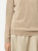 Naturfarbe Basic Stehkragenpullover aus Kaschmir Warmes Gray - Gobi Cashmere