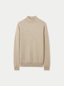 Naturfarbe Basic Stehkragenpullover aus Kaschmir Warmes Gray - Gobi Cashmere