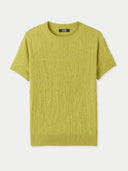 T-Shirt aus Seide-Kaschmir GelbgrüN - Gobi Cashmere
