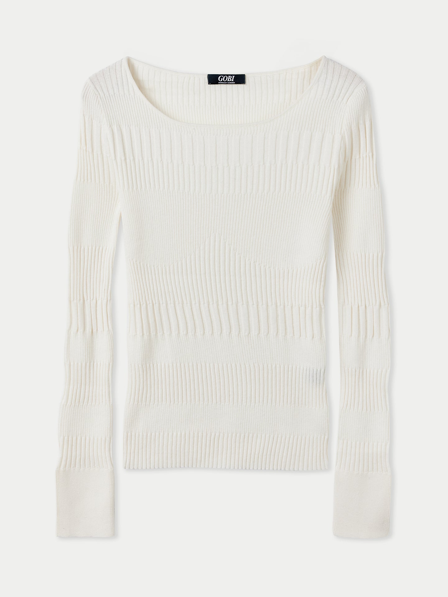 Rippenpullover aus Baumwoll-Seiden-Kaschmir-Mischung