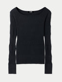 Rippenpullover aus Baumwoll-Seiden-Kaschmir-Mischung
