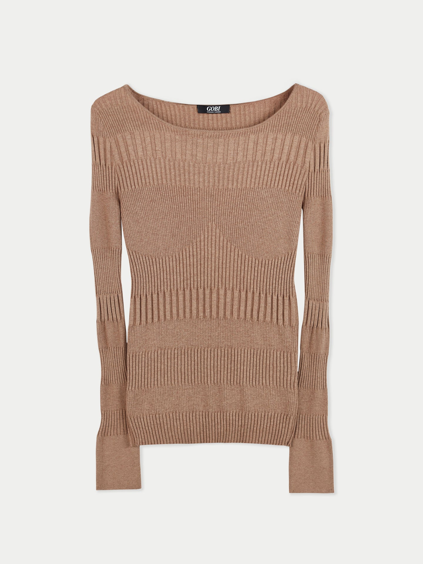 Rippenpullover aus Baumwoll-Seiden-Kaschmir-Mischung